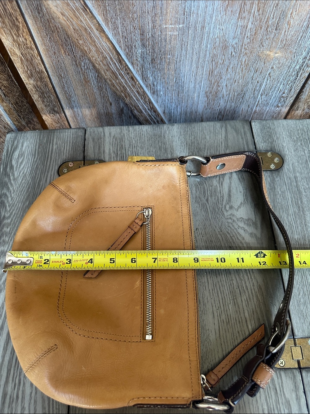 Coach F13100 Leather Hobo Shoulder Bag - Picture 15 of 16